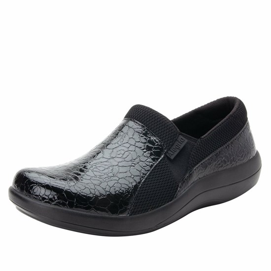 Black Alegria Duette Flourish Women's Slip On Shoes | 364VZUTDS