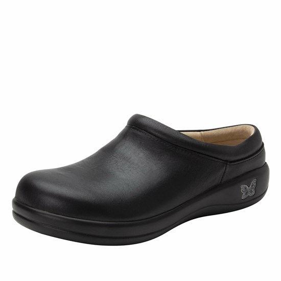 Black Alegria Kayla Nappa Professional Women's Clogs & Nursing Shoes | 253UBAKJC