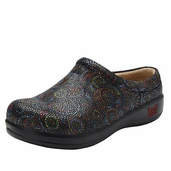 Black Alegria Kayla Splashy Professional Women's Slip On Shoes | 170DUQTHV