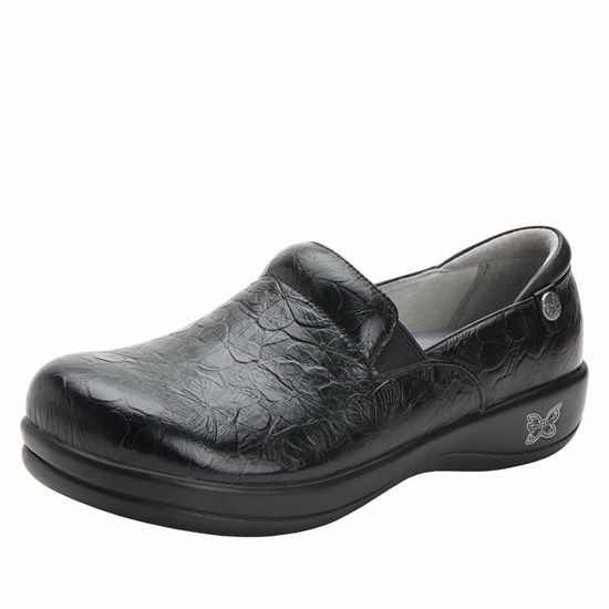 Black Alegria Keli Flutter Professional Women's Slip On Shoes | 643QVHMCA