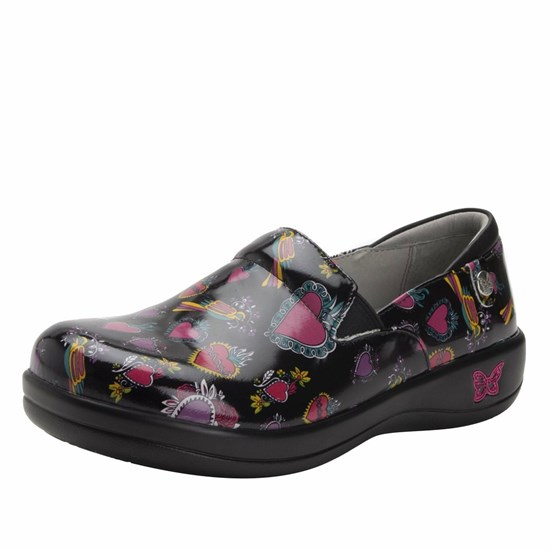 Black Alegria Keli Frida Professional Women's Slip On Shoes | 645QOFMGW