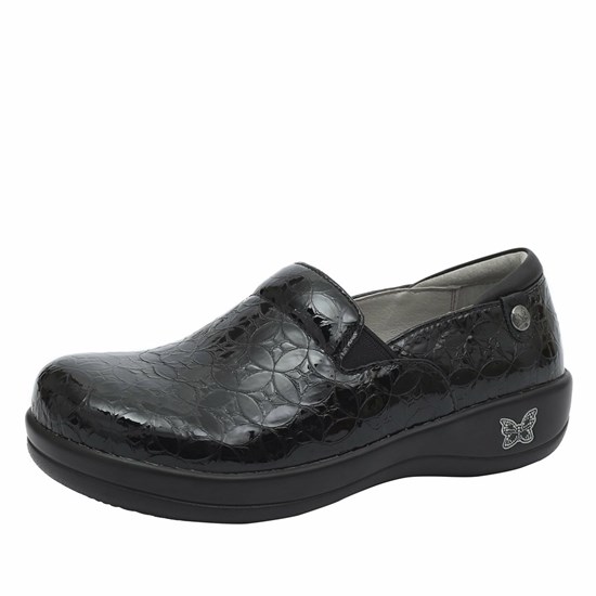 Black Alegria Keli Leaded Glass Professional Women's Slip On Shoes | 579MXWPFH