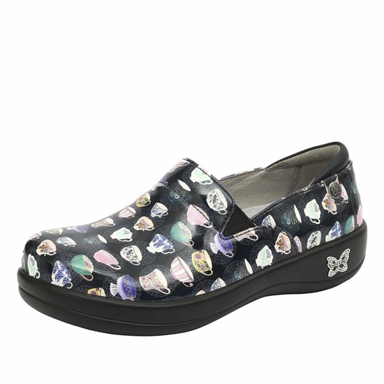 Black Alegria Keli Teacup Professional Women's Slip On Shoes | 782YBRKJE