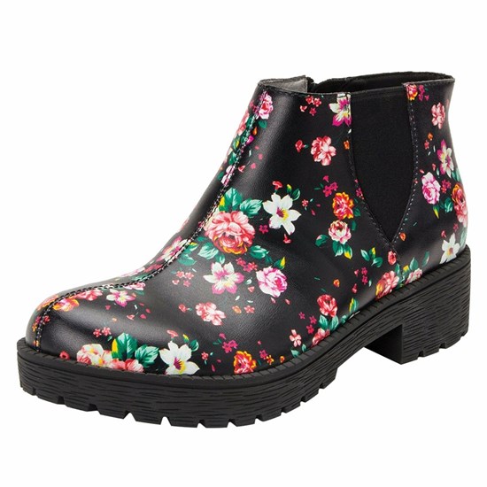 Black Alegria Shayne Blossom Women's Boots | 426CEYWQO