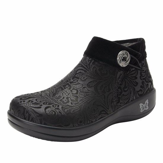 Black Alegria Sitka Damask Women's Boots | 649DLUKNE