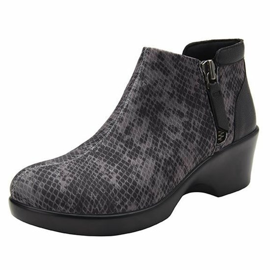 Black Alegria Sloan Snake Women's Boots | 578TCLUWA