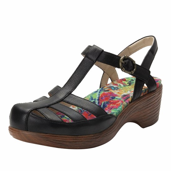 Black Alegria Summer Women's Wedge & Heels | 937ZOBRKQ