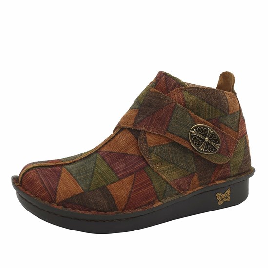 Brown Alegria Caiti Patchwork Women's Boots | 506GDFWUX