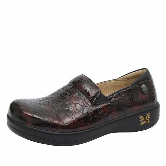 Brown Alegria Keli Amber Leaded Glass Professional Women's Slip On Shoes | 675VMSLXH