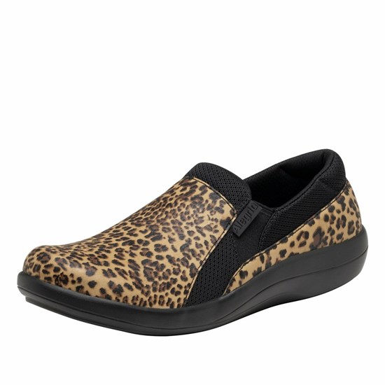 Leopard Print Alegria Duette Fierce Women's Slip On Shoes | 239DULEJT