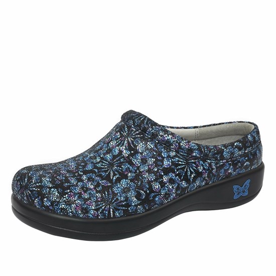 Navy Alegria Kayla Burst Professional Women's Clogs & Nursing Shoes | 069KDCPXI