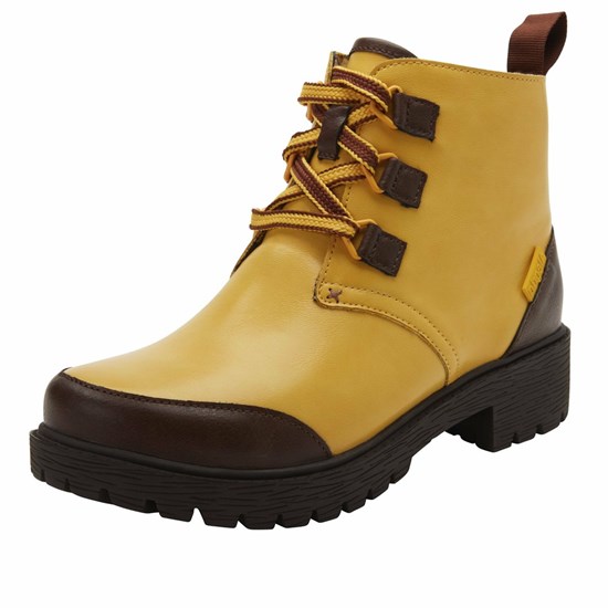 Yellow Alegria Cheri Mustard Women's Boots | 870AFHGXS