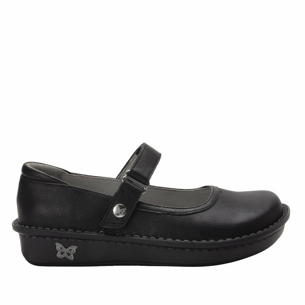 Black Alegria Belle Upgrade Women's Mary Jane Shoes | 869LRNMZB