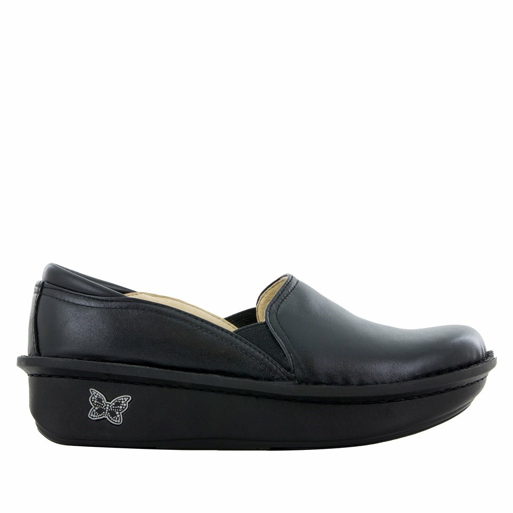 Black Alegria Debra Nappa Women's Slip On Shoes | 718XJEGCW