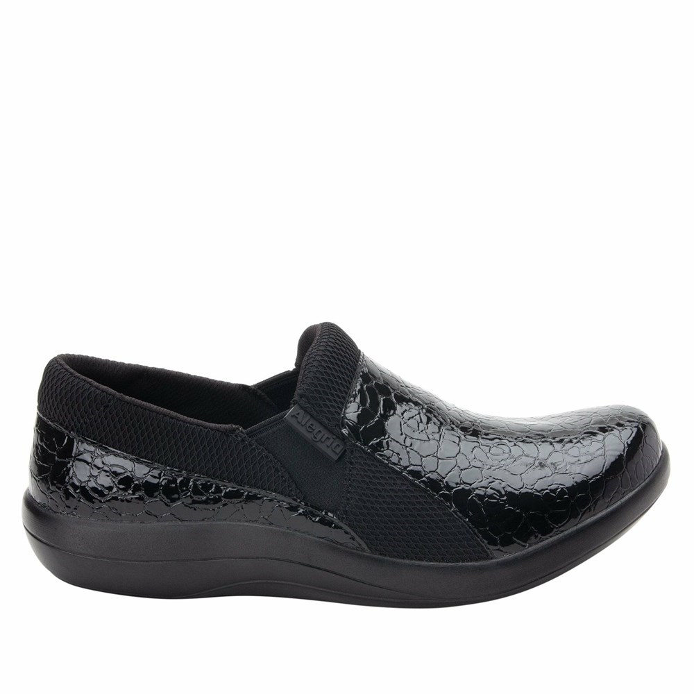 Black Alegria Duette Flourish Women's Slip On Shoes | 364VZUTDS