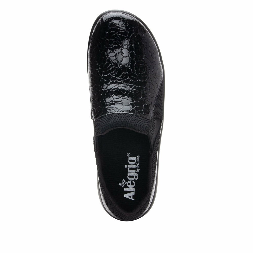 Black Alegria Duette Flourish Women's Slip On Shoes | 364VZUTDS