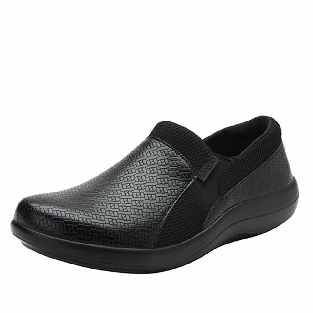 Black Alegria Duette Woven Women\'s Slip On Shoes | 698SDOWUY