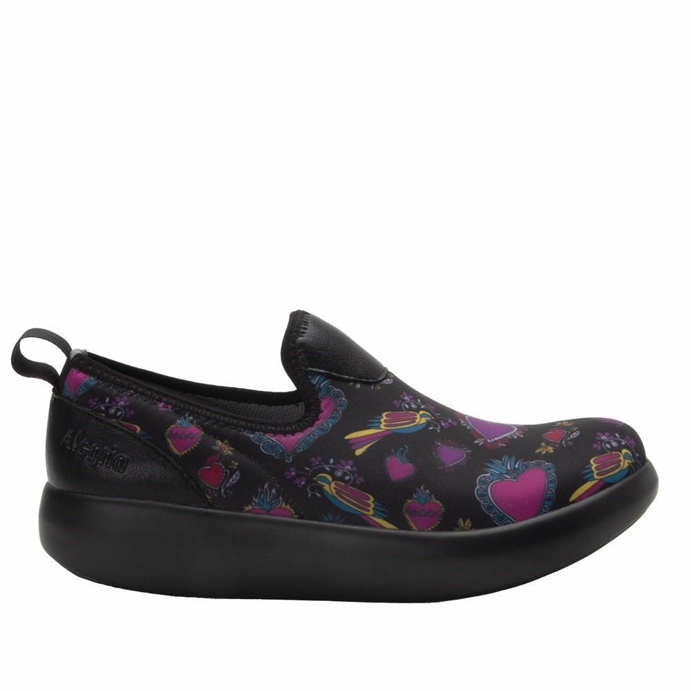 Black Alegria Eden Frida Women's Slip On Shoes | 342MXLVDB