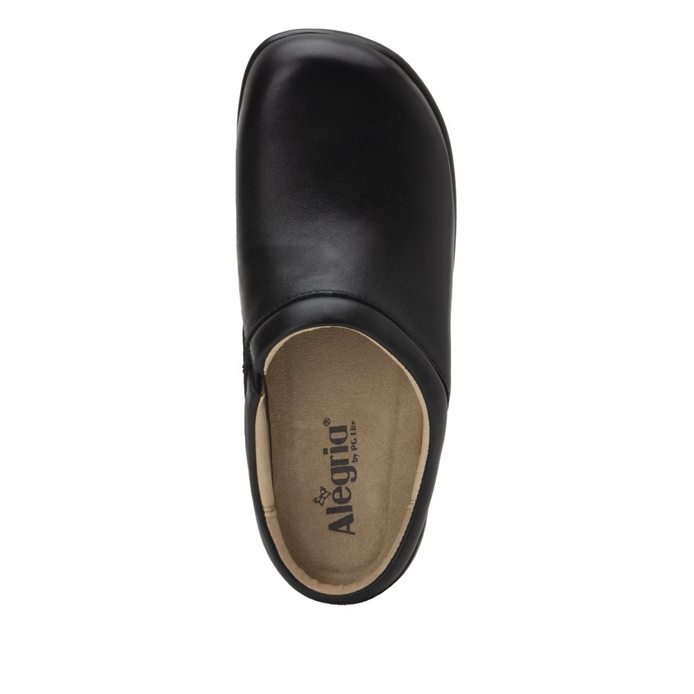 Black Alegria Kayla Nappa Professional Women's Clogs & Nursing Shoes | 253UBAKJC