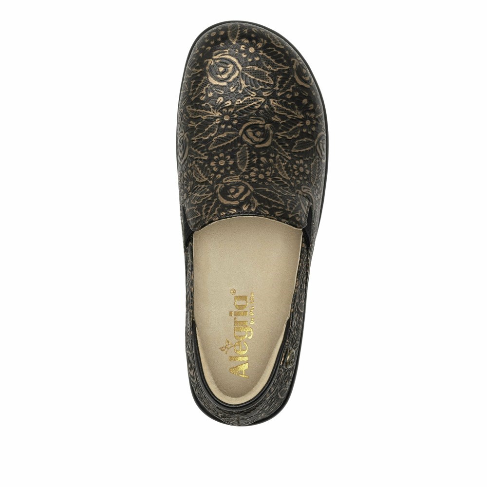 Black Alegria Keli Bronze Age Professional Women's Slip On Shoes | 680MKAHEC