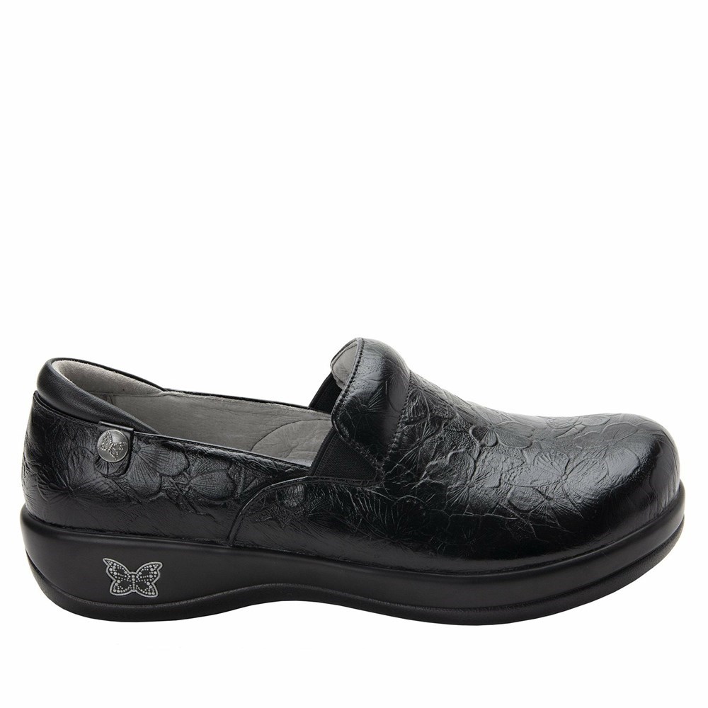 Black Alegria Keli Flutter Professional Women's Slip On Shoes | 643QVHMCA