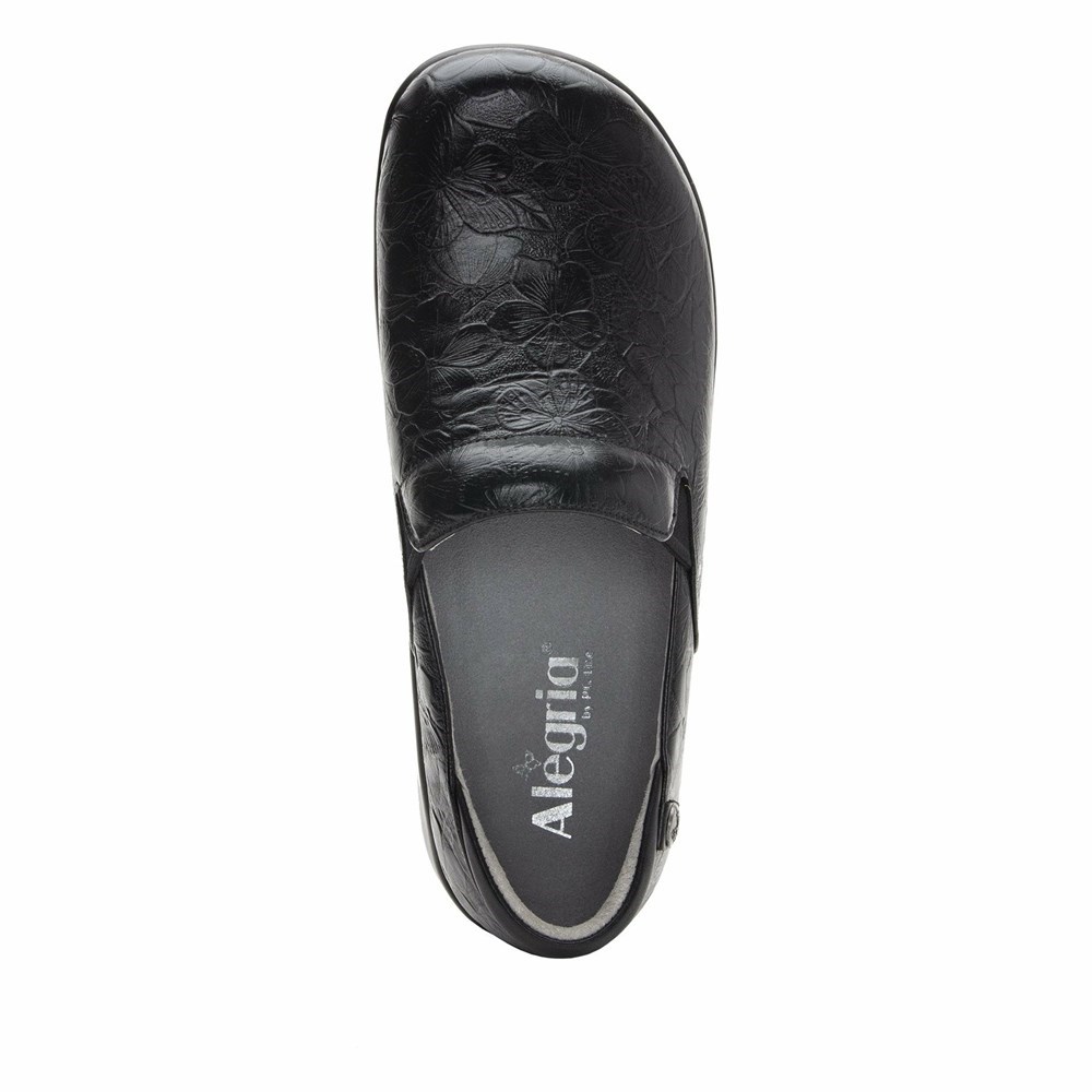 Black Alegria Keli Flutter Professional Women's Slip On Shoes | 643QVHMCA