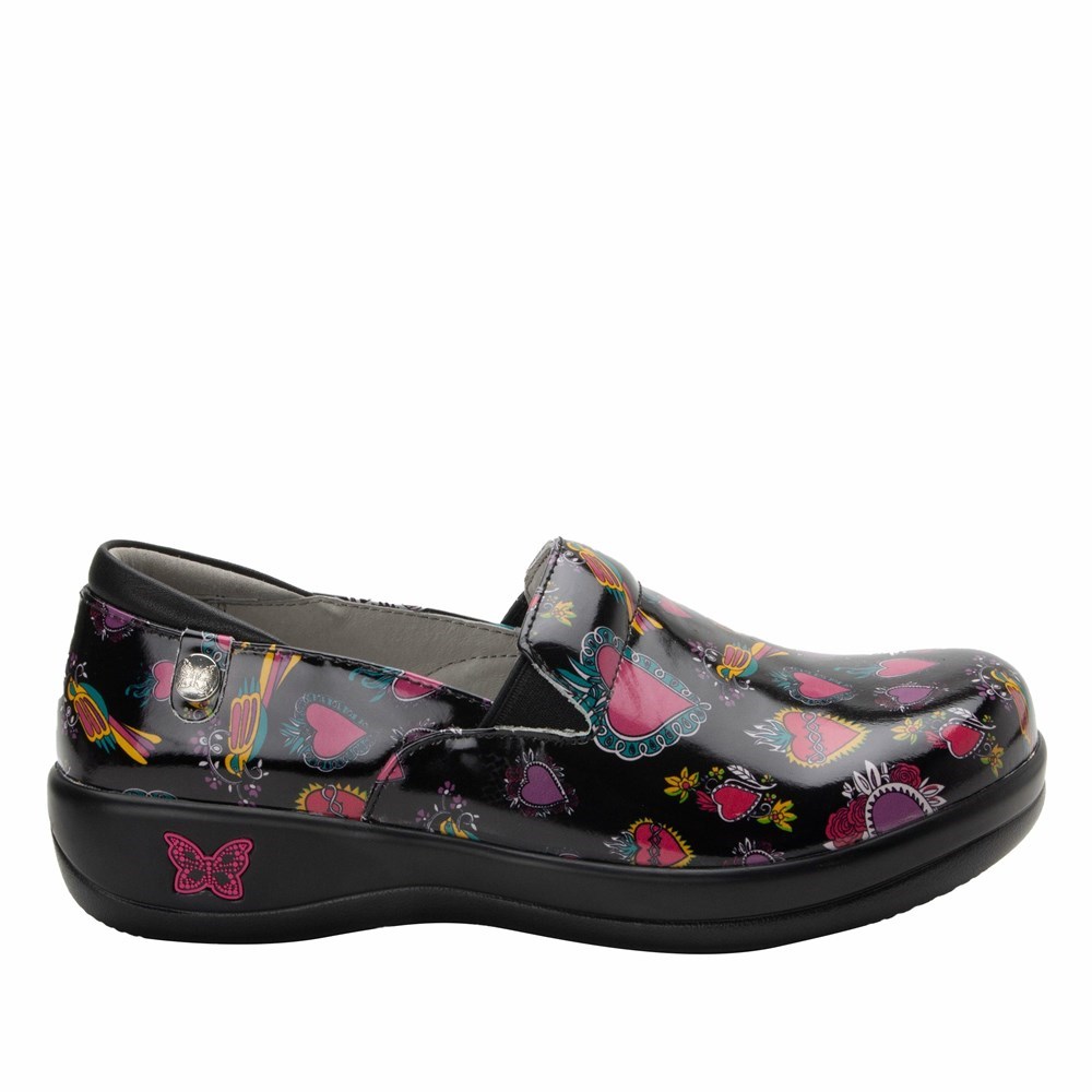 Black Alegria Keli Frida Professional Women's Slip On Shoes | 645QOFMGW