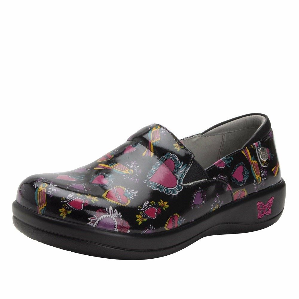 Black Alegria Keli Frida Professional Women\'s Slip On Shoes | 645QOFMGW