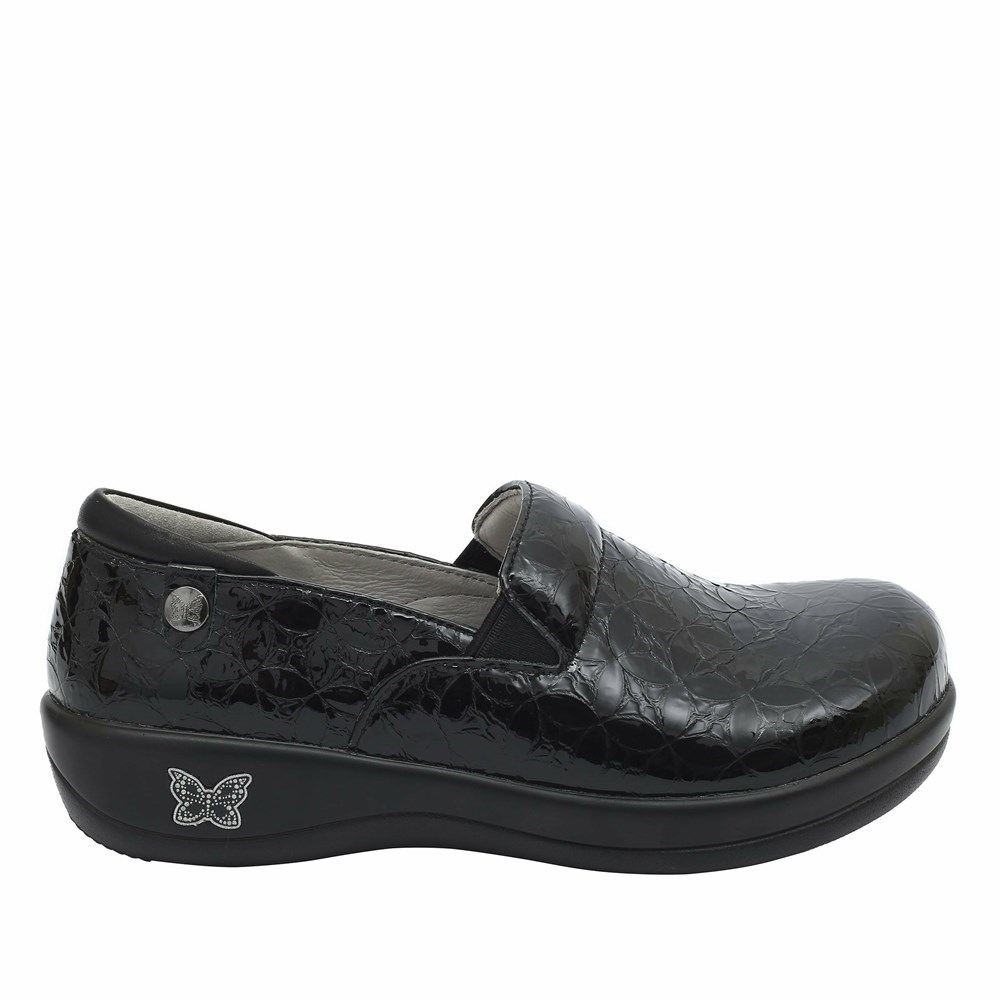 Black Alegria Keli Leaded Glass Professional Women's Slip On Shoes | 579MXWPFH