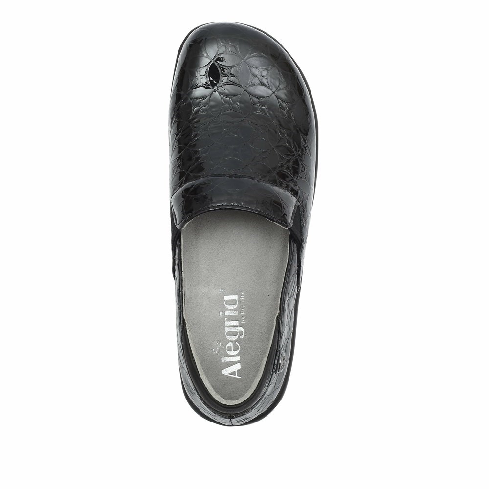 Black Alegria Keli Leaded Glass Professional Women's Slip On Shoes | 579MXWPFH