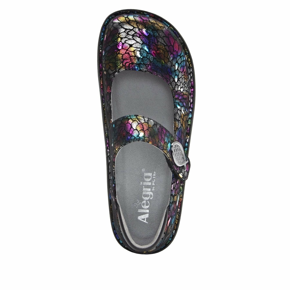 Black Alegria Paloma Minnow Rainbow Women's Mary Jane Shoes | 075ETSOUD