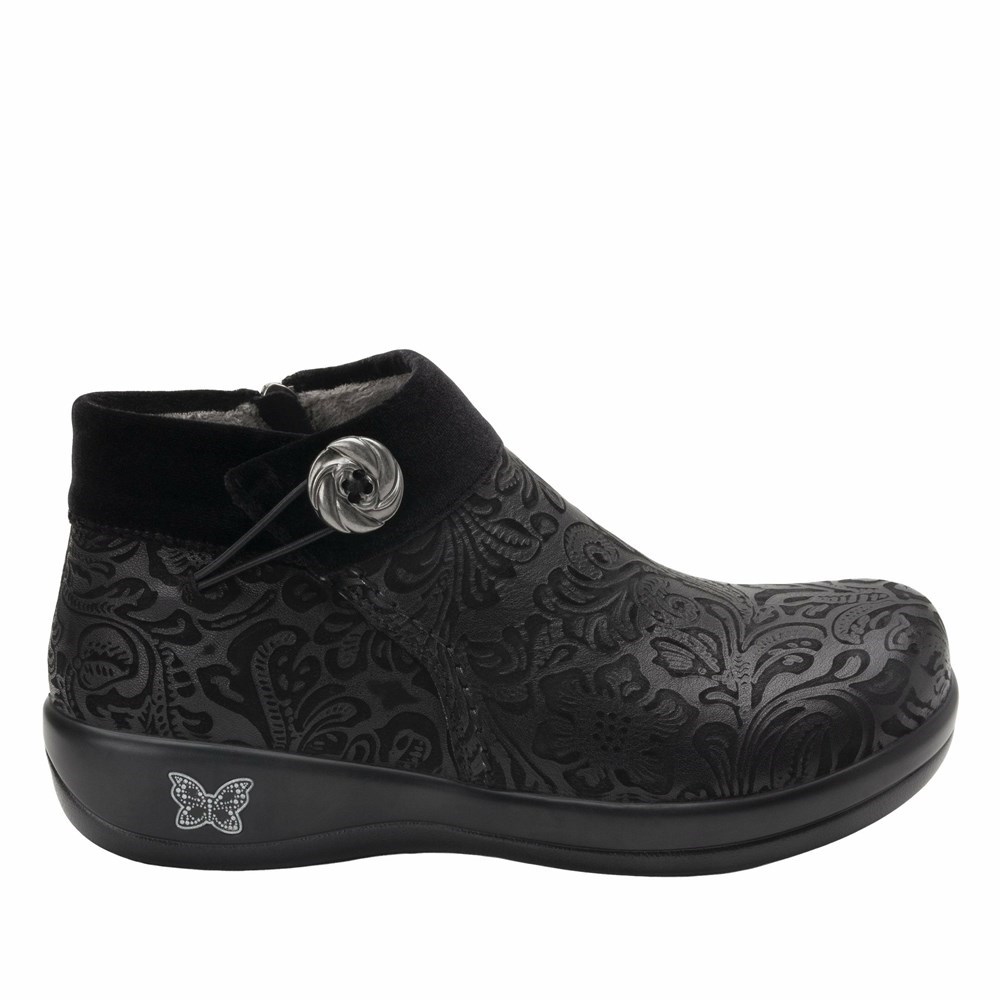 Black Alegria Sitka Damask Women's Boots | 649DLUKNE