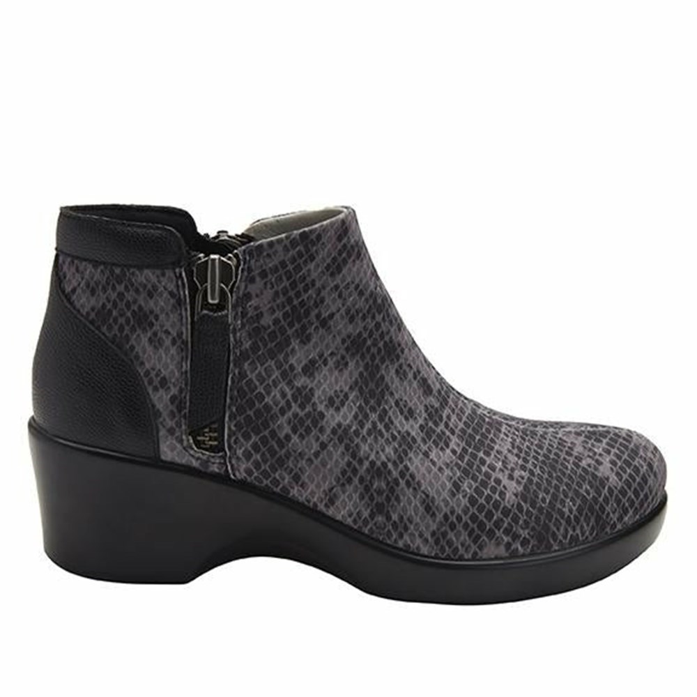 Black Alegria Sloan Snake Women's Boots | 578TCLUWA