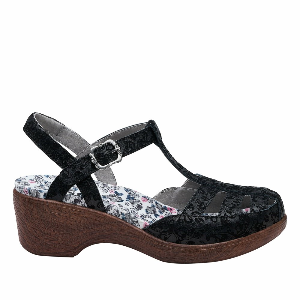 Black Alegria Summer Ivalace Women's Mary Jane Shoes | 490QRUZKG