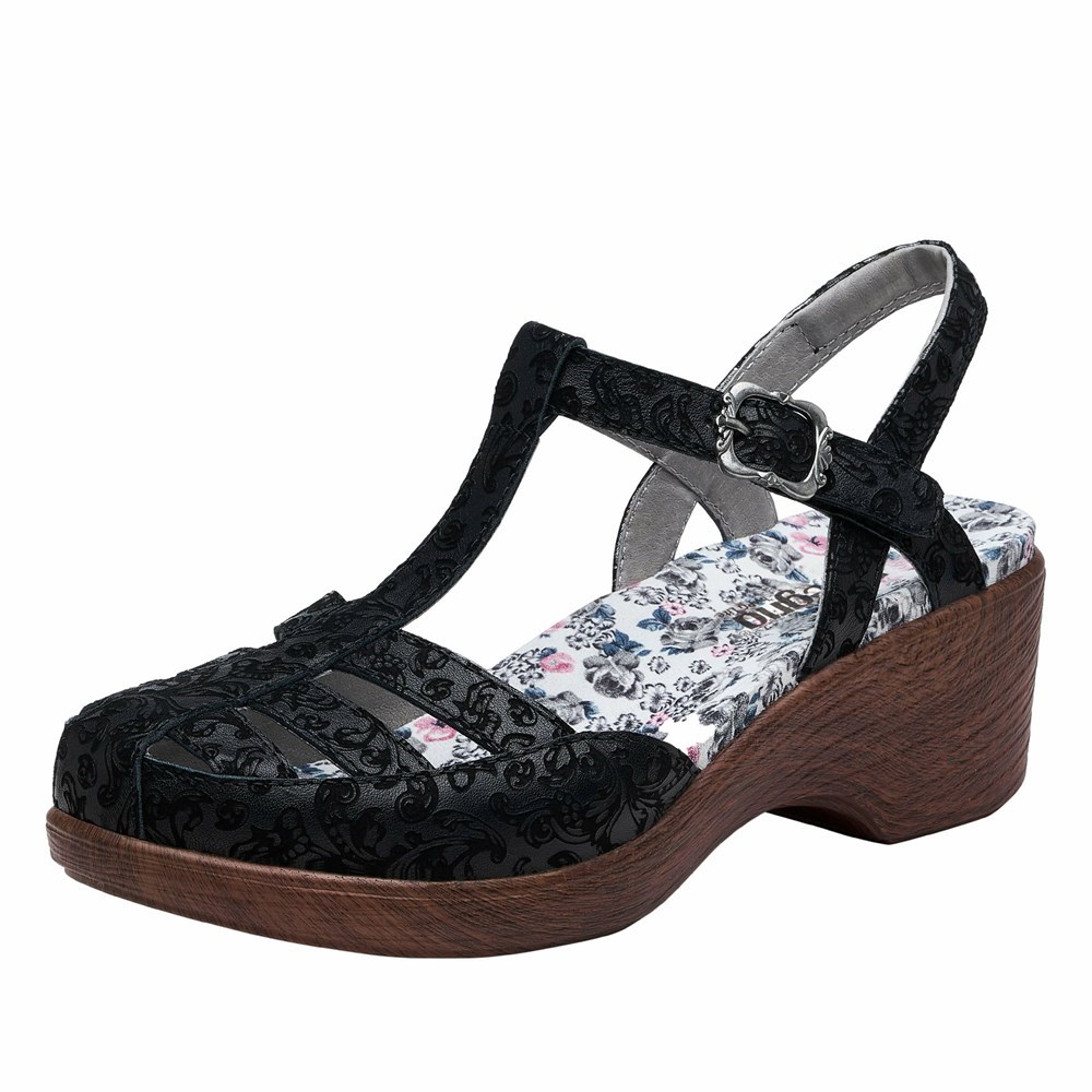 Black Alegria Summer Ivalace Women\'s Wedge & Heels | 264DOLZEQ