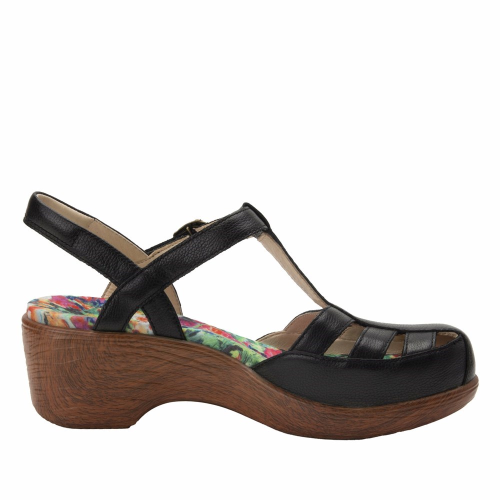 Black Alegria Summer Women's Wedge & Heels | 937ZOBRKQ