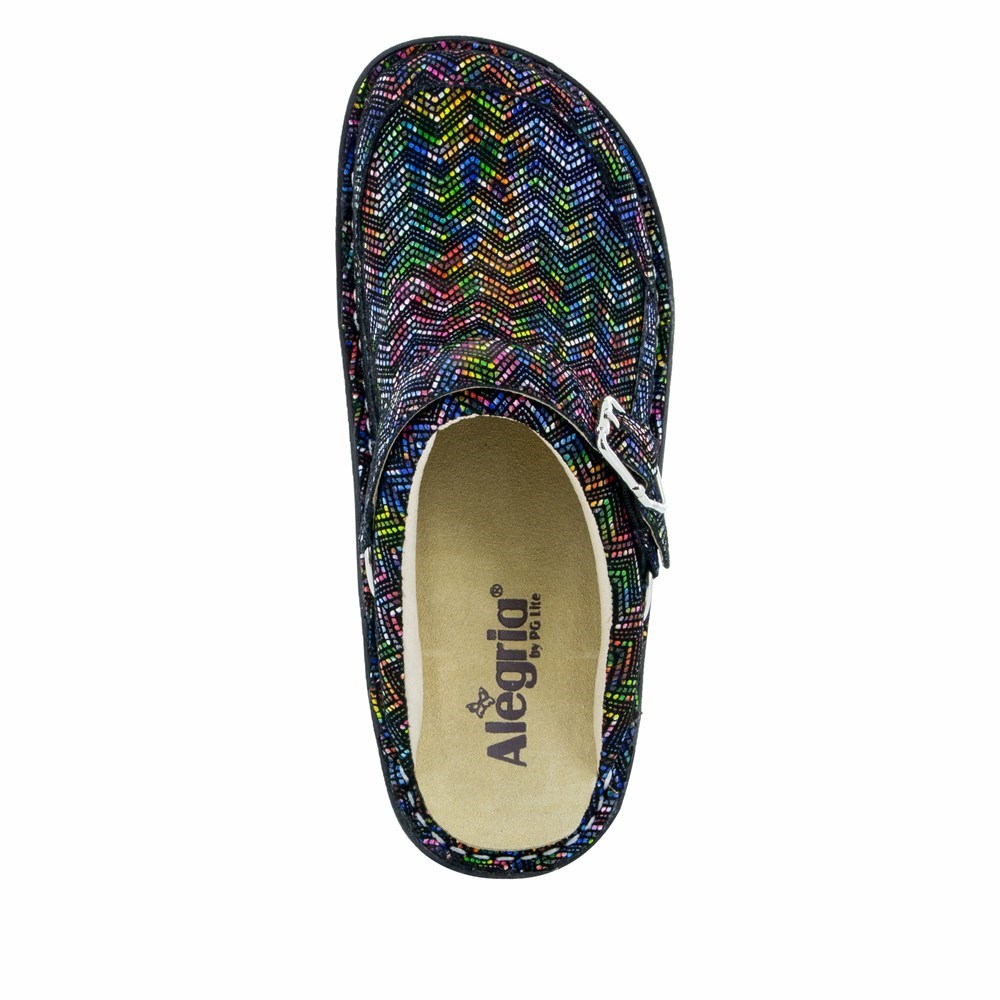 Blue Alegria Seville Ric Rack Rainbow Women's Clogs & Nursing Shoes | 920KYJBIR