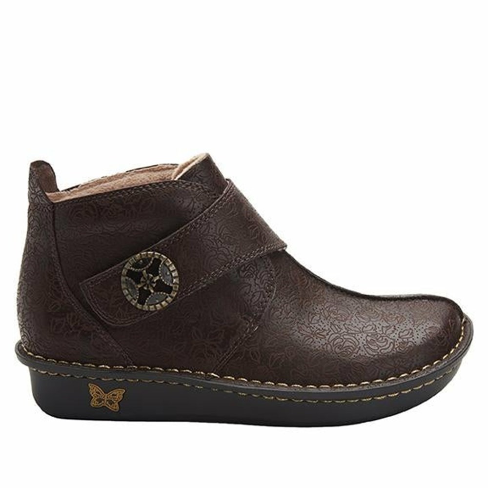 Brown Alegria Caiti Cocoa Impression Women's Boots | 120QEAMNB