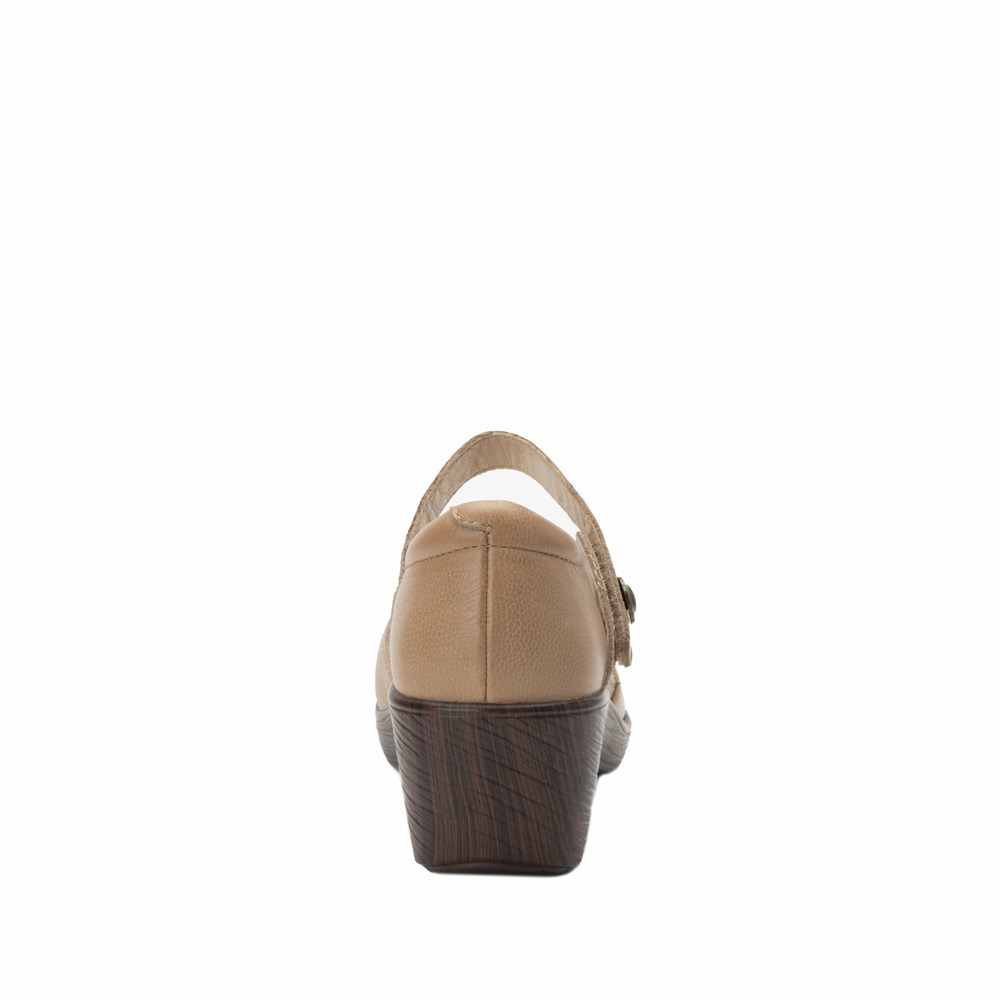 Brown Alegria Celeste Aged Bone Women's Mary Jane Shoes | 123JZOQTY