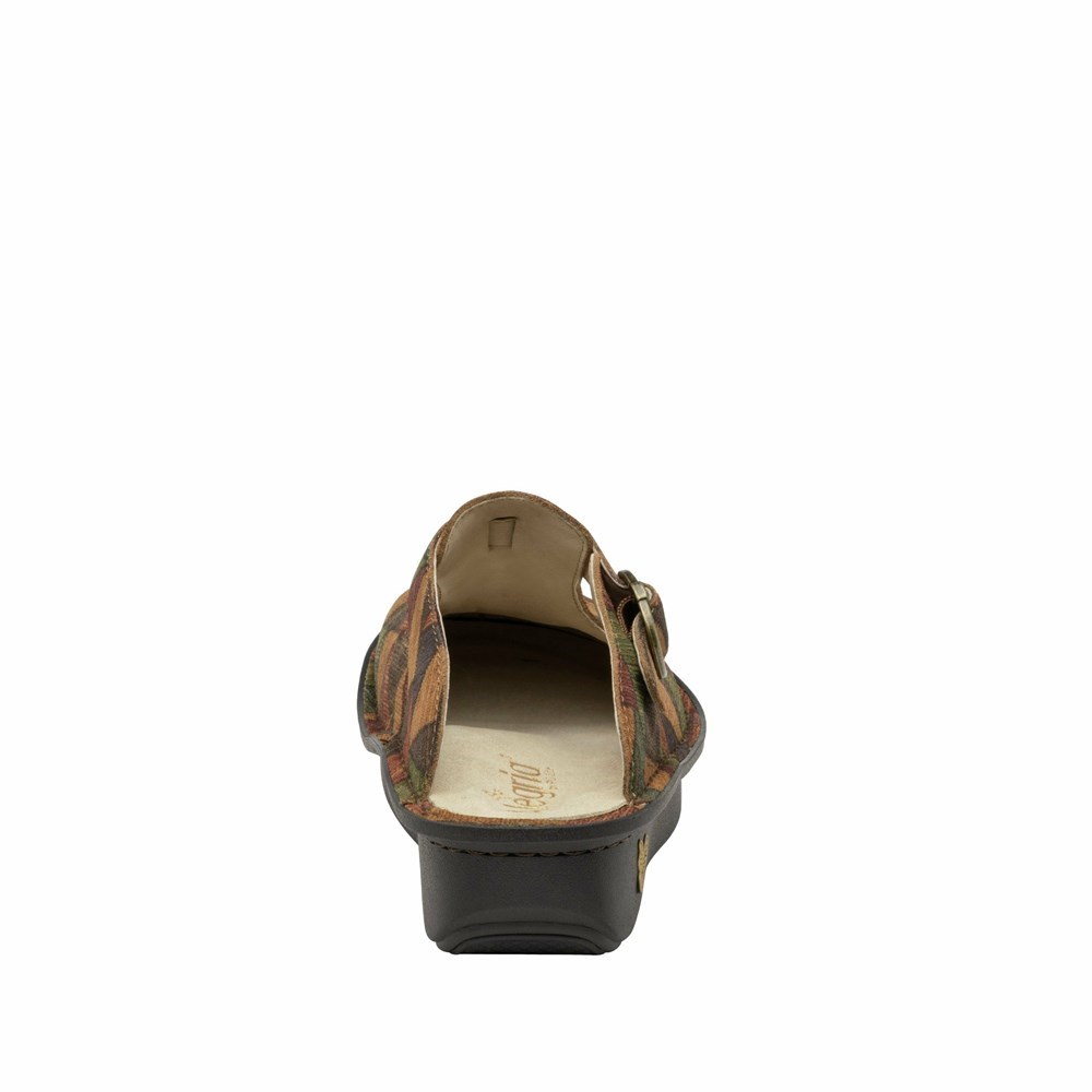 Brown Alegria Classic Patchwork Women's Clogs & Nursing Shoes | 139CHGJMD