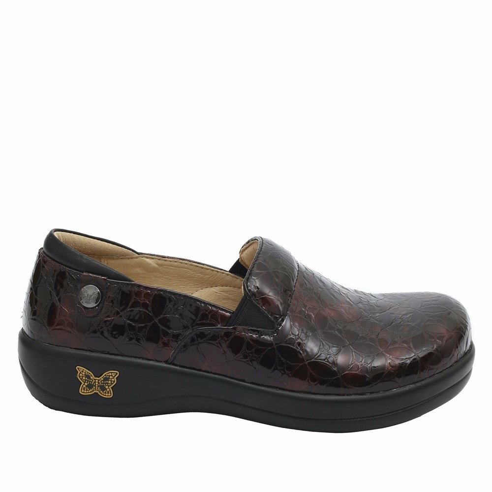 Brown Alegria Keli Amber Leaded Glass Professional Women's Slip On Shoes | 675VMSLXH