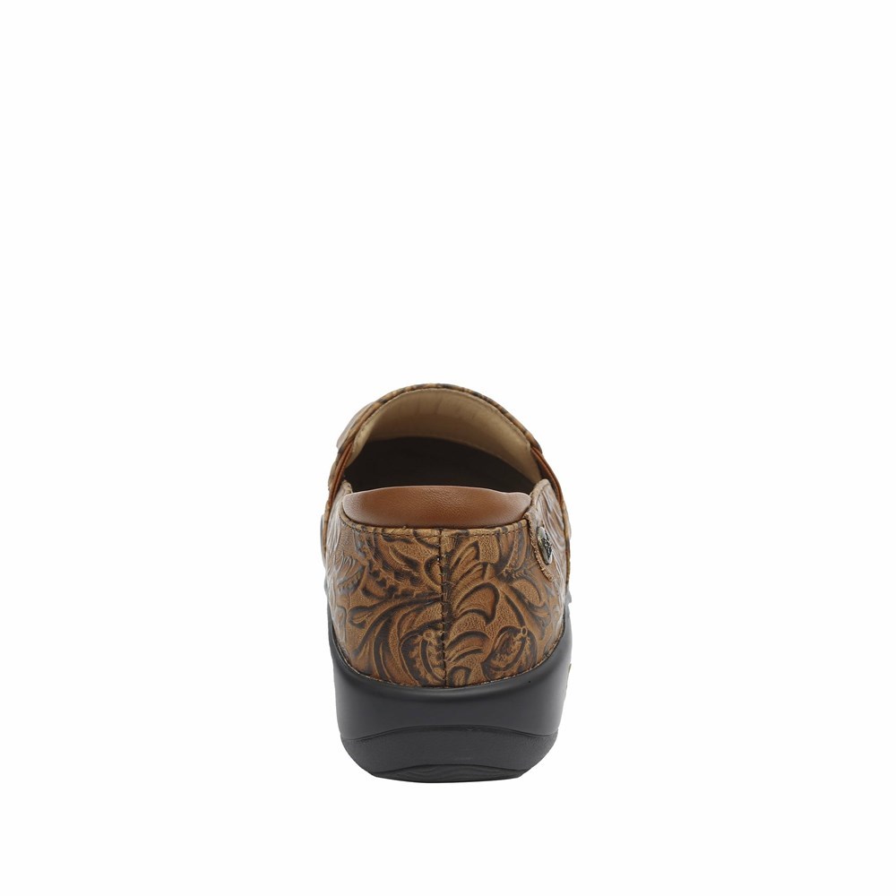 Brown Alegria Keli Embossible Tawny Professional Women's Slip On Shoes | 270KSCBHP