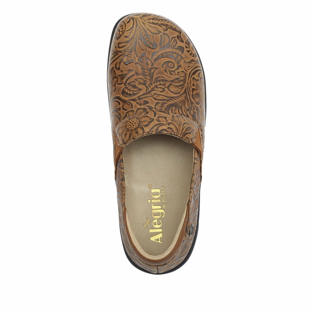 Brown Alegria Keli Embossible Tawny Professional Women's Slip On Shoes | 270KSCBHP