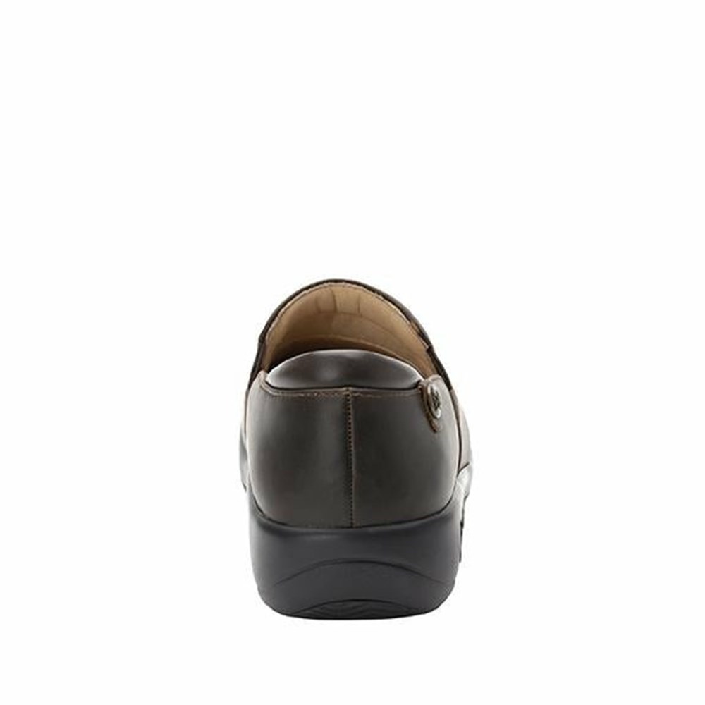 Brown Alegria Keli Oiled Professional Women's Slip On Shoes | 614GXVBJK