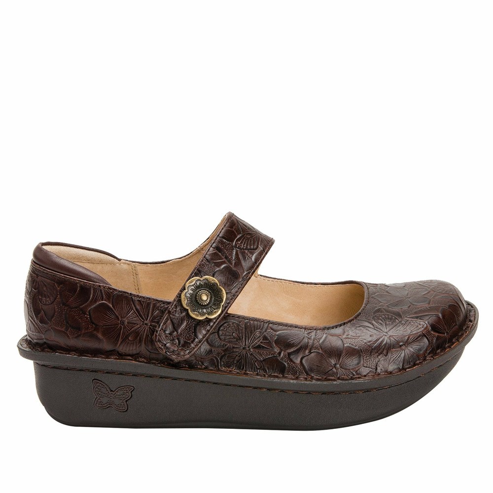 Brown Alegria Paloma Flutter Choco Women's Mary Jane Shoes | 830NISBXR