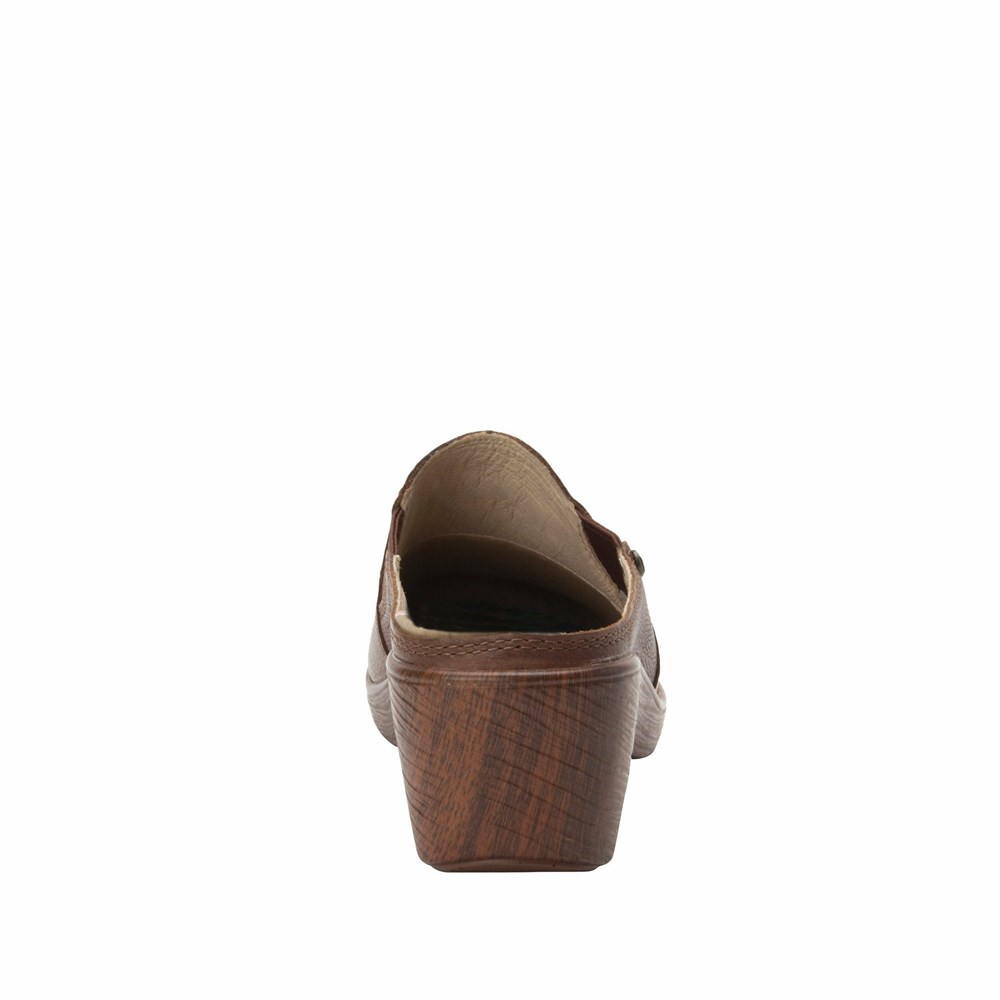 Brown Alegria Sereniti Aged Cognac Women's Wedge & Heels | 036JFKWOR