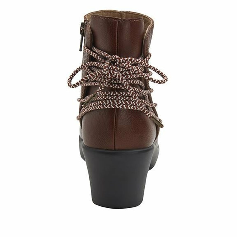 Brown Alegria Stevee Plaidly Women's Boots | 287QTEYNW