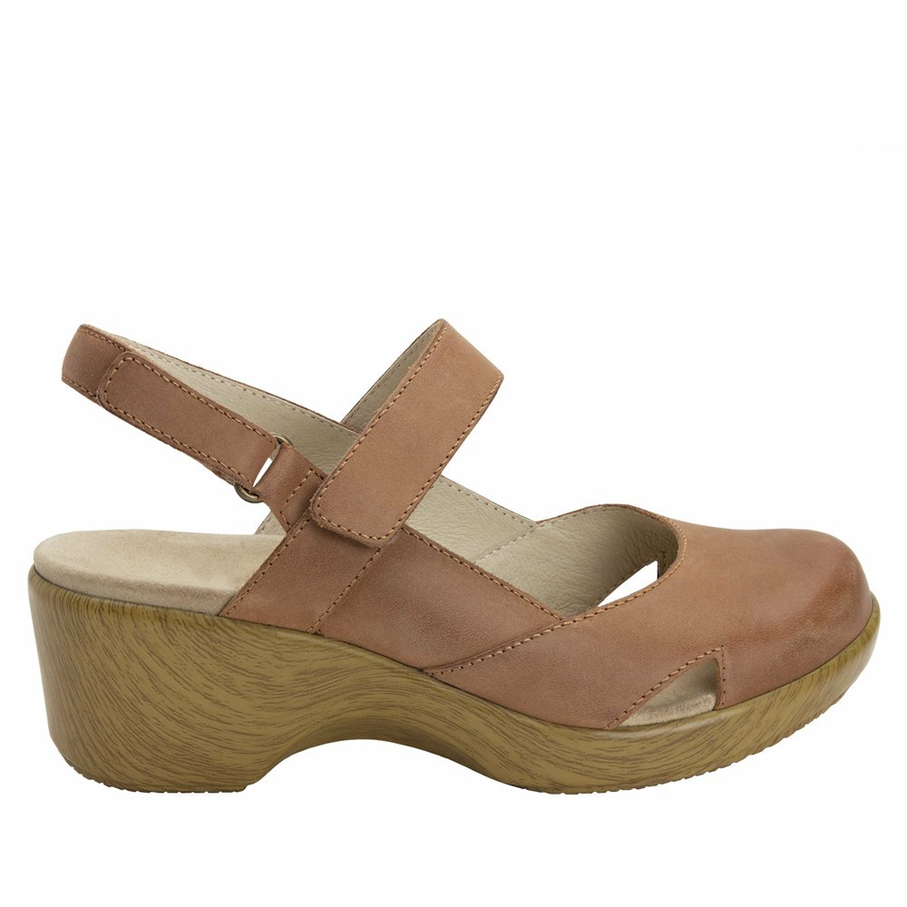 Brown Alegria Tarah Cognac Women's Mary Jane Shoes | 276TDCJVN