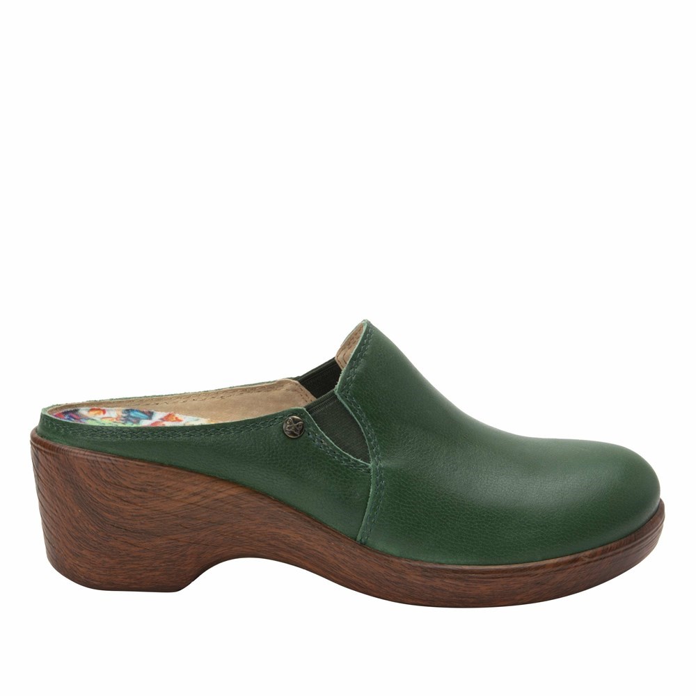 Flowers Alegria Sereniti Aged Jade Women's Clogs & Nursing Shoes | 397RQZGVA