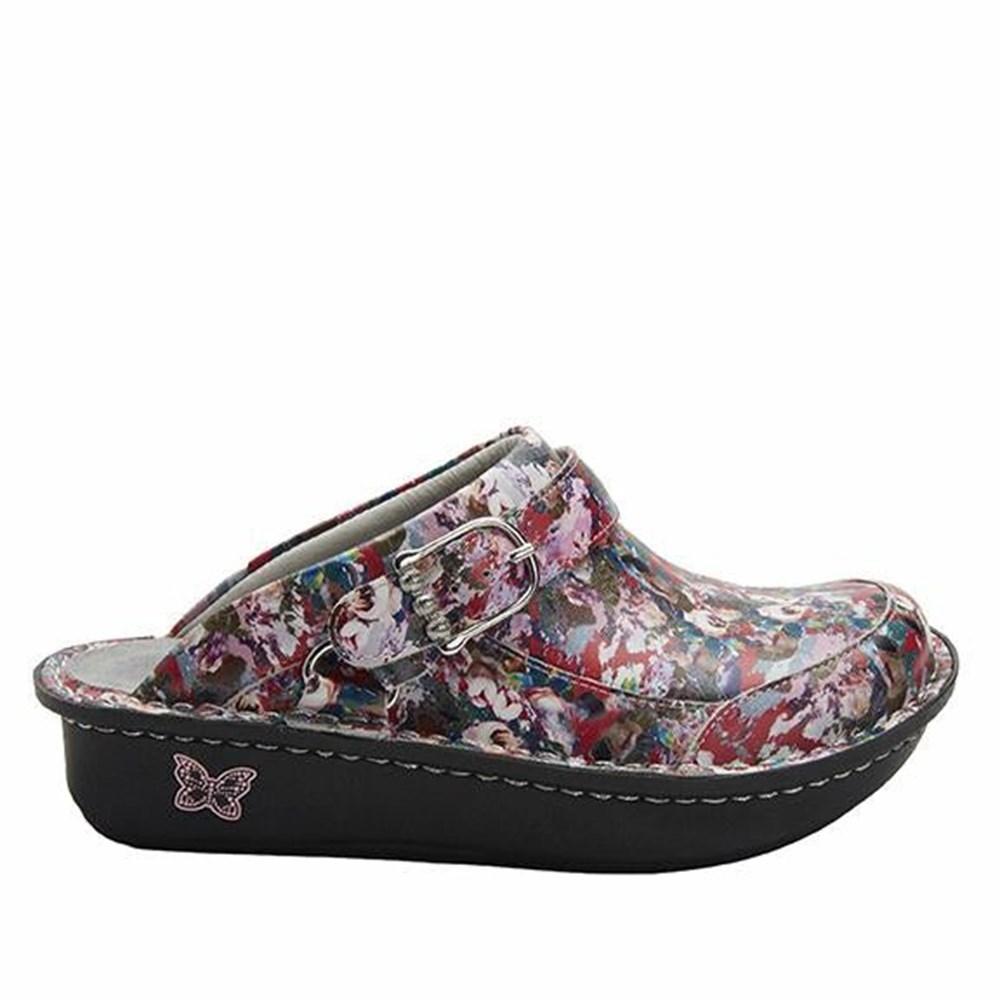 Flowers Alegria Seville Pretty Vague Women's Clogs & Nursing Shoes | 258LFMCUE